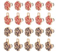 WOFASHPURET 10pares Hebilla De Cintura Rosa Metalica Clips Para Apretar La Cintura Botón Tensor De Para Pantalones Ajustables y Desmontables Para Jeans Vestidos y Faldas