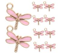 WOFASHPURET 10piezas Dijes De Dragón Para Joyería Colgantes De Aleación Para Creaciones De Charms De Libélula Coloridos Para Pulseras y Pendientes