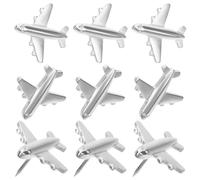 WOFASHPURET 12 pines decorativos para aviones, diseño de mapa del mundo, tablero de mensajes, chinchetas de corcho y tachuelas, tachuelas para el pulgar para dibujar, chinchetas de metal para niños