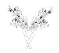 WOFASHPURET 1par Peine Lateral De Novia Rhinestones y Perlas Imitación Accesorios De Pelo Para Bodas Decoración Elegante y Sofisticada Confort Día