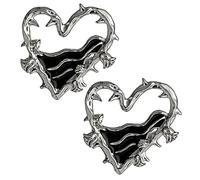 WOFASHPURET 1par Pendientes De Rosa Gótica Diseño De Espinas Aretes De Corazón Para Mujeres Joyería Elegante y Versátil Para Ocasiones Especiales