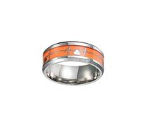 WOFASHPURET 1pieza Anillos De Electrocardiografía Noctilucentes Para Parejas Anillos Luminosos Unisex Inoxidable Para Ocasiones Especiales y Uso Diario