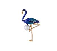 WOFASHPURET 1pieza Broche Flamingo De Esmalte Perla Para Mujer Alfiler De Moda Para Suéter y Accesorios De Vestuario