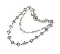 WOFASHPURET 1pieza Cinturón De Cintura Diseño De Cadena De Metal y Adornos De Rhinestone Para Mujeres Elegante y Para Ocasiones Especiales y
