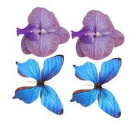 WOFASHPURET 2 Pares Clips para Zapatos con Orquídea y Accesorios Desmontables para Sandalias de Boda y Playa Decoración Elegante para Novia y Damas de Honor Resistentes y Cómodos