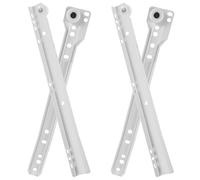 WOFASHPURET 2 Pares Guías Metálicas para Muebles con Rodillos Silenciosos Rieles de Cajón Resistentes para Armarios y Alacenas de Cocina