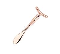 WOFASHPURET 2 piezas Espátulas y Masajeadores para Ojos de Aleación de Zinc Diseño para Aplicar Crema y Mascarilla Facial Masajeador Compacto y Portátil Color Rosa Dorado Cuidado para Mujeres