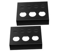 WOFASHPURET 2 Piezas Estante Para Colorear De Hoja De Hierro Rectangular De Pigmento Titulares De Portavasos Para Tinta De Titular De Pigmento Negro Planchar