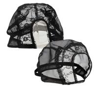 WOFASHPURET 2 piezas Gorros de Peluca U Part Elásticos y Transpirables para Mujeres Unidades Malla Ligera para Hacer Pelucas Diseño Único y Cómodo Base Invisible para Cabello