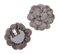 WOFASHPURET 2 piezas Hebillas Decorativas para Zapatos con Clip de Flores Gris Adornos Desmontables con Cristales para Tacones de Boda de Invierno Accesorios Elegantes para Mujer Fiestas y