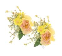 WOFASHPURET 2 Piezas Peinetas de Flores Hawaiianas Artificiales Hibisco Plumeria Accesorios para Fiesta Luau Boda Playa Verano Pinzas Laterales de Tela para Bailarinas Hula y Novias
