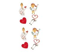 WOFASHPURET 2juegos Broches Creativos Forma De Corazón Para Enfermeros y Médicos Joyería Elegante Para Ropa y Accesorios De Moda Para Celebraciones y Uso Diario