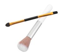 WOFASHPURET 2piezas Brochas De Maquillaje Para Ojos Pinceles De Doble Cabeza Para Sombra y Iluminador Herramienta De Maquillaje Práctica y Fácil De Usar Para Aplicación De Cosméticos