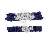 WOFASHPURET 2piezas Ligas De Novia De Encaje Adornos De Rincón De Brillantes Accesorios De Boda Elegantes Para Fiestas y Celebraciones