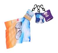 WOFASHPURET 3 Piezas Paños Limpiadores para Gafas Unidades con Llavero de Microfibra Suave Reutilizable Diseño Portátil para Lentes Gafas de Sol y Pantallas para Mujeres y Niñas