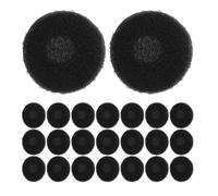 WOFASHPURET 30 Fundas de Esponja Redondas para Auriculares, Almohadillas de Repuesto Suaves y Cómodas, Color Negro, Paquete de 30 Unidades, Compatibles y Protectoras para Uso Diario y Viajes