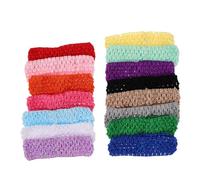 WOFASHPURET 30piezas Diadema De Punto Elástico De Crochet Hecha Mano Antideslizante Estilo Para Mujeres y Niñas Turbante Para Disfrazarse y Festivales