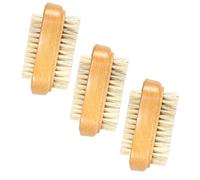 WOFASHPURET 3piezas Cepillo De Uñas De Madera Natural Caras Cepillo De Limpiar Uñas Unidades