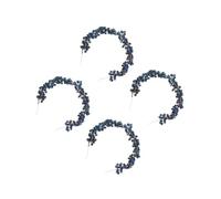 WOFASHPURET 4 Piezas Accesorio de Novia Ligero y Seguro Diadema Trenzada con Cristales y Malla Elegante para Peinados Versátiles Bodas y Sesiones Fotográficas