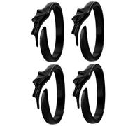 WOFASHPURET 4 Piezas Anillos Ajustables Diseño Demonio y Ángel Anillo Promesa para Novios Regalo Cumpleaños y Aniversario Elegante Joyería Unisex