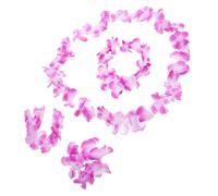 WOFASHPURET 4 Piezas Brazalete del collar decoraciones de fiesta tropical Collar hawaiano para la fiesta suministros y decoraciones para fiestas hawaianas decoraciones tropicales Paño Púrpura