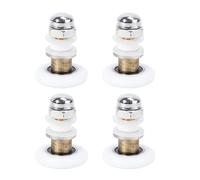 WOFASHPURET 4 Piezas Rodillos para Puerta Corredera de Ducha Poleas de Rueda de Vidrio con Gran Rodamiento Excéntrico Resistentes la Corrosión para Mamparas y Cabinas de Baño
