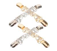 WOFASHPURET 4 Piezas Unidades Clips de Suéter Vintage Broches para Chalinas y Cárdigans Cierres de Aleación Duraderos Accesorios Elegantes para Mujer y Plata Perfectos para Prendas