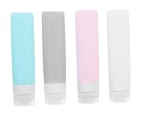 WOFASHPURET 4piezas Botella De Silicona Para Viaje Unidades Dispensador De Loción Reutilizable Botellas Vacías Para Artículos De Tocador Para Maletas De Tocador