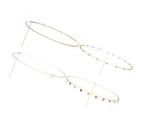 WOFASHPURET 4piezas Cadena De Cintura De Cuerpo Femenino Diseño De Rhinestone Joyas De Playa Para Celebraciones y Eventos