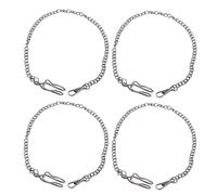 WOFASHPURET 4piezas Cadena De Reloj De Bolsillo Vintage para Jeans y Cinturones De Decorativas De Estilo Retro