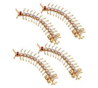 WOFASHPURET 4piezas Pendientes Trepadores De Tipo Puño Pendientes De Brillantes Diseño De Gemas De Imitación Para Cumpleaños