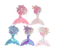 WOFASHPURET 5piezas Pinzas Pelo De Forma De Sirena Brillantes Accesorios Cabello Para Niñas Pequeñas Para Fiestas De Sirenas y Uso Diario