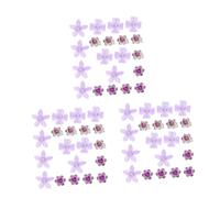 WOFASHPURET 60 Piezas Clips para Cabello con Flores Pequeñas Vintage Pinzas Moradas Decorativas con Strass para Trenzas y Flequillo Accesorio Femenino Diario y Elegante