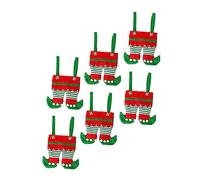 WOFASHPURET 6piezas Bolsa de Dulces de Elfo para Fiestas Bolsa de Obsequio de Navidad de Diseño Creativo para Dulces y Galletas