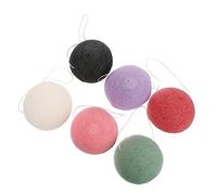 WOFASHPURET 6piezas Esponjas Faciales Naturales De Multifuncionales Suaves y Reutilizables Para Limpieza Profunda y Masaje De Piel Sensible Mezcla De Colores