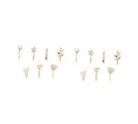 WOFASHPURET 7piezas Pinzas Nariz Decorativas Anillos Dorados Falsos Accesorios Nariz Elegantes