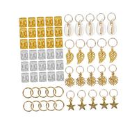 WOFASHPURET 80Piezas Anillos de Metal Dreadlocks Accesorios Decorativo