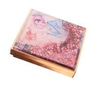 WOFASHPURET 9cuadrículas Paleta De Sombras De Ojos Glitter Con Diseño De Líquido Brillante Base Vacía Compacta De Compartimentos Para Maquillaje Diario y Viajes