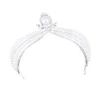 WOFASHPURET Accesorios Para El Cabello De La Barroca Elegante Novia Dama De Honor Banda Tiara De Perlas Rosa Fiesta Tocado De Chicas Comunión Boda Aleación De Zinc