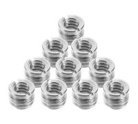 WOFASHPURET Adaptador para Trípode de Cámara de Acero Inoxidable, Rosca de Tornillo 3/8 a 1/4, Paquete de 10 Piezas Procesamiento Preciso y Fácil Instalación para Fotógrafos Profesionales