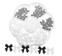 WOFASHPURET Adornos De Uñas 3d Lazo y Perlas, Caja 7 Compartimentos, Decoración Para Manicura Diy, Accesorios Ligeros y Brillantes Para Uñas Naturales o Postizas, Uso Diario y Vacaciones