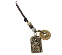 WOFASHPURET Amuleto Feng Shui Tarjeta Amuleto Buda Llavero La Suerte Chino Llavero Bagua Tai Chi Calabaza Latón Moneda Adorno Feng Shui Decoración Antiguo Nylon Estilo Chino