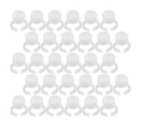 WOFASHPURET Anillos de Pigmento para Tatuajes y Extensiones de Pestañas, Taza de Pegamento sin Divisiones Tamaño Mediano, 200 Piezas, Soporte Resistente y Pegamento en Salones y Uso