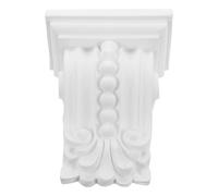 WOFASHPURET Aplique Decorativo de Esquina Tallado Estilo Europeo, Ménsula de Pu Color Marfil de 11,5 Cm para Moldura Decorativa de Techo, Pared y Puerta, Incrustación para Decoración