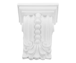 WOFASHPURET Aplique Decorativo de Esquina Tallado Estilo Europeo, Ménsula de Pu Color Marfil de 11,5 Cm para Moldura Decorativa de Techo, Pared y Puerta, Incrustación para Decoración