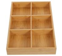 WOFASHPURET Bandeja de Madera de Nogal Dividida con 6 Compartimentos, Organizador para Crayones y Acuarelas, Almacenamiento Multifuncional para Estudio de Arte y Uso Infantil, Diseño Natural