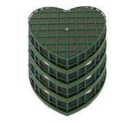 WOFASHPURET Bloques de Espuma con Ventosa 4 Pcs Forma de Corazón para Arreglos de Flores, Barro Especial DIY para Decoración Coche Boda y Manualidades Artesanales