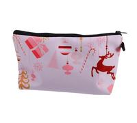 WOFASHPURET Bolsa de Cosméticos de Viaje Necesera de Almacenamiento Portátil Neceser de Estilo Navideño para Artículos de Tocador para Viajes de Exteriores y Organización de Maquillaje