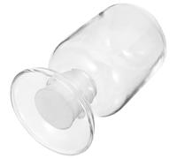 WOFASHPURET Botella de Vidrio para Cerillas de 125 Ml, Campana Transparente Tapón, Porta Cerillas Decorativo para Cocina y Sala, Frasco de Cristal Pequeño para Almacenamiento