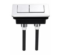 WOFASHPURET Botón De Presión Para Inodoro Rectangular Doble Descarga, Cromado Pulsador Cisterna Repuesto Fácil Instalación Pulsador Cisterna Tanque Agua 5.51X3.34 Pulgadas